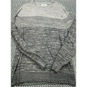Goodfellow & Co Gray Gradient Long Sleeve Sweater L Tall 100% Cotton Made In Tha